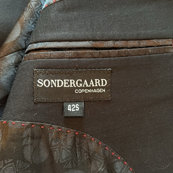 Men’s slim fit black blazer - Picture 2 of 3